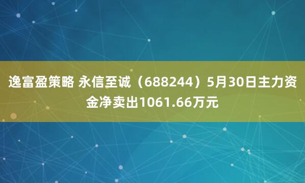 逸富盈策略 永信至诚（688244）5月30日主力资金净卖出1061.66万元