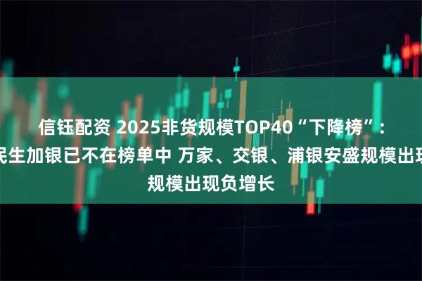 信钰配资 2025非货规模TOP40“下降榜”：国联和民生加银已不在榜单中 万家、交银、浦银安盛规模出现负增长