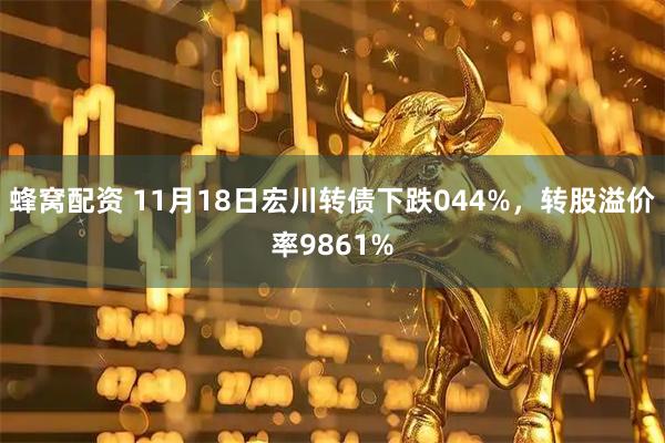 蜂窝配资 11月18日宏川转债下跌044%，转股溢价率9861%