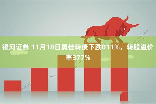 银河证券 11月18日奥佳转债下跌011%，转股溢价率377%