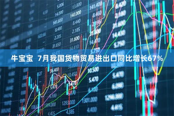 牛宝宝  7月我国货物贸易进出口同比增长67%